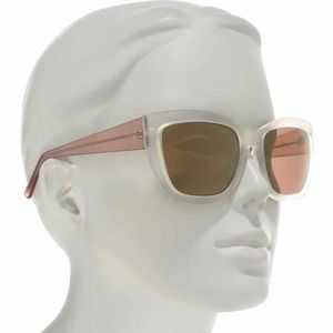 Joe's Jeans Women's Clear/Pink Acetate Square Frame 56mm Sunglasses sz 56-20-142